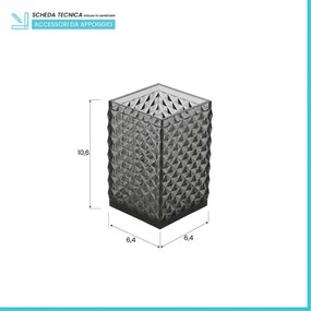 Portaspazzolino Nero Trasparente In Plastica AS