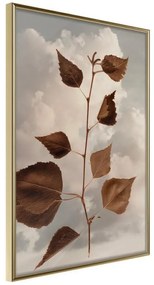 Poster  Leaves in the Clouds  Cornice Quadri Cornice d'oro, Larghezza x Altezza Home decor 40x60