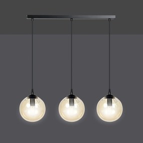 Lampadario a sospensione COSMO 3 BLACK MIODOWY