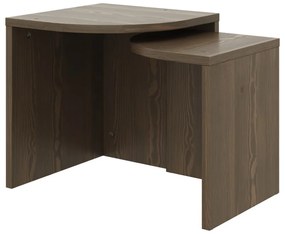 Set di tavolini da salotto in marrone scuro in pino massiccio 2 pz Combine – Karup Design