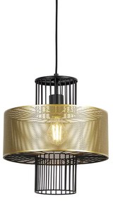 Lampada a sospensione di design oro con nero 30 cm - Tess