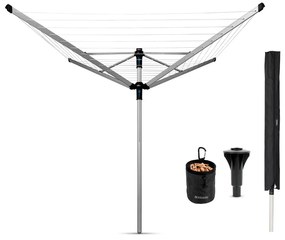 Stendino da giardino argentato 60 m Lift-o-Matic Advance – Brabantia