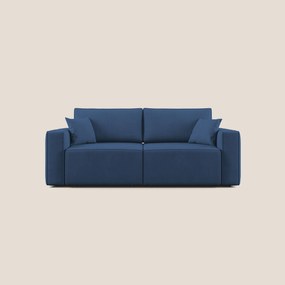 Morfeo divano con seduta estraibile in morbido tessuto impermeabile T02 blu 215 cm