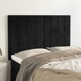Testiere 4 Pz Nere 72x5x78/88 Cm İn Velluto /