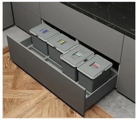 Bidone in plastica per rifiuti differenziati/incasso 41 l Metropolis - Elletipi