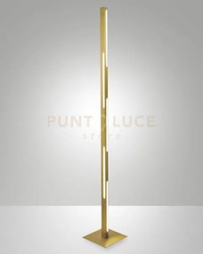 Ling lampada da terra ottone satinato a led 3000k - 36w - 4320 lm d...