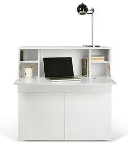 Tavolo da lavoro con piano bianco 110x42 cm Focus - TemaHome