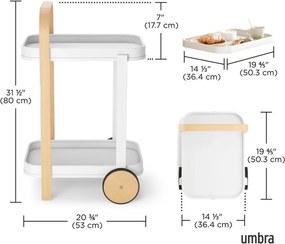 Tavolo da portata su rotelle 44x53 cm Bellwood - Umbra