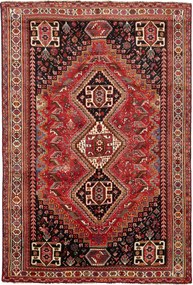 Shiraz Tappeto 170x260 Rosso (Iran) Annodato A Mano