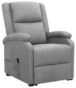 Poltrona alzapersona grigio chiaro tessuto