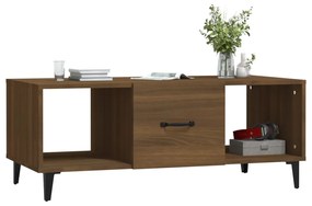 Tavolino da caffè rovere marrone 102x50x40 cm legno multistrato