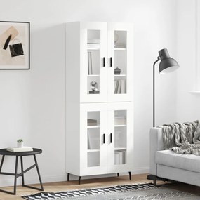 Credenza Bianca 69,5x34x180 Cm İn Legno Multistrato /