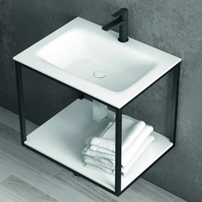 Mobile sospeso 60 cm con struttura metallica e ripiano SOP-60 - KAMALU