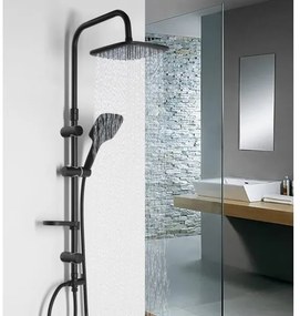 Aqualine - Set da doccia KERA opaco nero