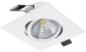 Faretto Ad Incasso Moderno Saliceto In Alluminio Bianco Led Integrato 6W 4000K