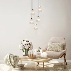 Rabalux - Lampadario su filo 5xE14/40W/230V