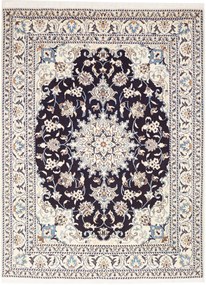 Nain Tappeto 150x200 Blu (Iran) Annodato A Mano