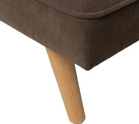 Divano marrone allungabile con rivestimento in ciniglia 175 cm – Ixia