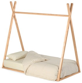 Kave Home - Letto tipi Maralis in legno massello di faggio 70 x 140 cm