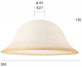 Vetro di ricambio SFERA E27 130x300 mm beige