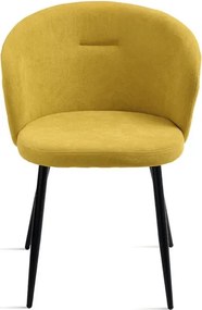 Sedia imbottita in tessuto Giallo e sruttura in metallo RUMBLE 2 sedie