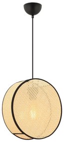 Lampada a sospensione con cavo BIG DRUM 1xE27/60W/230V beige/nero