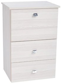 Mobile stiro asse scomparsa legno Rovere Sbiancato - 1 anta 2 cassetti