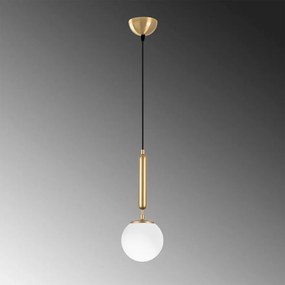 Lampadario dorato con paralume in vetro ø 15 cm King – Opviq lights