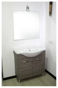 Mobile bagno 85 cm con lavabo e specchio palissandro - Antonella 16887