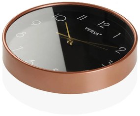 Orologio da Parete Gold Plastica (4 x 30 x 30 cm) - Nero