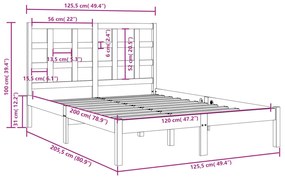 Giroletto Miele in Legno Massello 120x200 cm