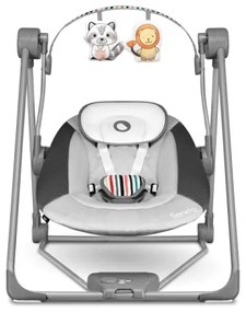 Lionelo - Dondolo per bambini OTTO 4xLR14 Cozy Grey