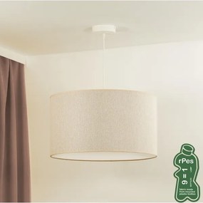 Duolla - Lampadario a sospensione con filo ROLLER ECO RECYCLING 1xE27/15W/230V diametro 45 cm color crema