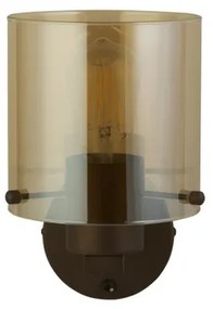 Searchlight 88912-1MO - SWEDEN Lampada da parete 1xE27/60W/230V Marrone/Affumicato