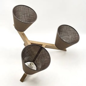 Brilagi - LED  Lampadario a plafone ANTHONY 3xE14/40W/230V quercia/marrone