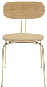Sedie da pranzo in beige-oro Curious - UMAGE
