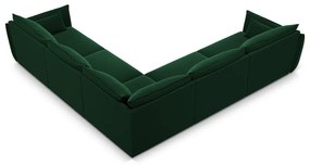Divano angolare verde scuro con rivestimento in velluto Vanda – Mazzini Sofas