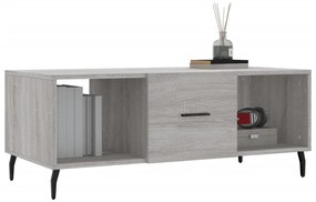 Tavolino da salotto grigio sonoma 102x50x40cm legno multistrato