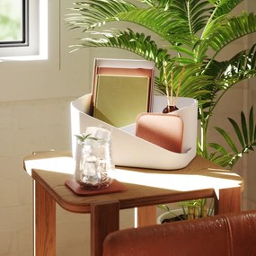 Organizer da bagno in plastica bianca per cosmetici Glam - Umbra