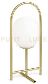 Drop lampada da tavolo 1 luce montatura  oro spazzolato attacco e27...