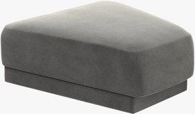 Pouf modulare angolare Miley in velluto – L88 cm