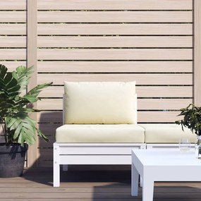Cuscini Per Pallet 2 Pz Bianco Crema İn Tessuto Oxford /