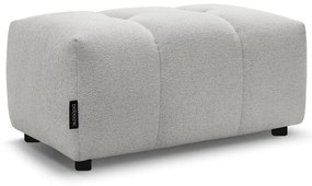 Poggiapiedi grigio chiaro con rivestimento in ciniglia Roxelane – Bobochic Paris