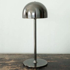 Lampada da tavolo LED grigio scuro con paralume in metallo con telecomando (altezza totale 30 cm) Tim – Sirius