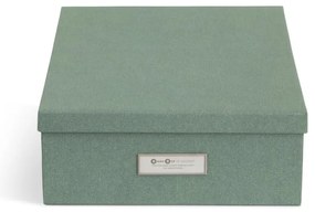 Set di organizer verdi in cartone per documenti 5 pz Holger Canvas Paper Laminate – Bigso