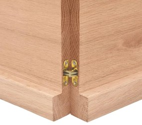 Ripiano muro marrone chiaro 120x40x4cm massello rovere trattato