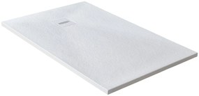 Piatto doccia MOLDCOM COMPOSITES in resina Cosmos Stone bianco L 85 x L 140 x H 4 cm opaco