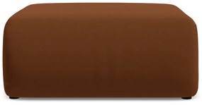 Poggiapiedi arancione/marrone con rivestimento in velluto Ekahi – Makamii