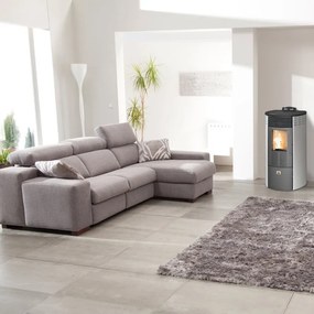 Stufa a pellet canalizzata Theresia 9 kW bianco