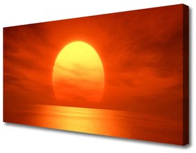 Quadro su tela Mare al tramonto 100x50 cm